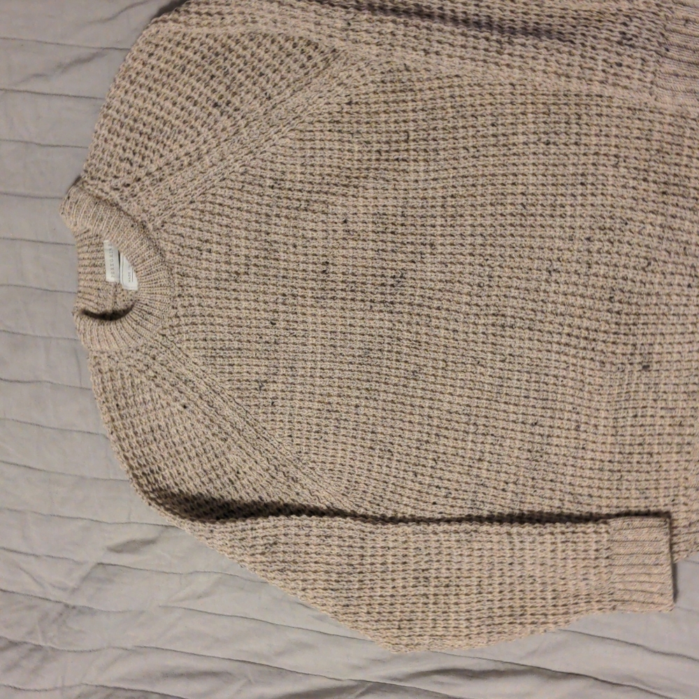 Peregrine waffle crew neck wool sweater